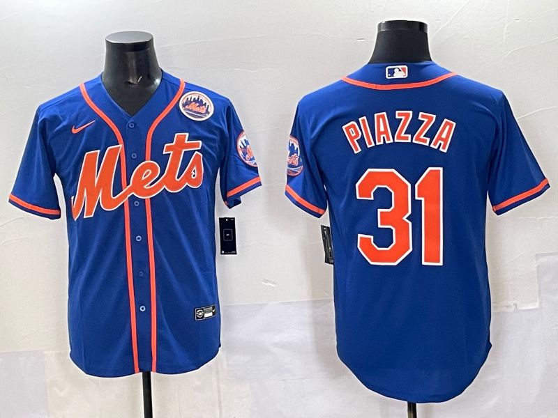 Men 2025 New York Mets #31 Piazza Blue Game Nike MLB Jersey style 09->boston red sox->MLB Jersey